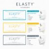 ELASTY No Lidocaine HA Dermal Filler — application areas panel for F and D variants