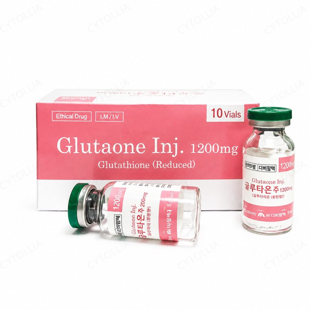 Glutaone Inj 1200mg reduced glutathione antioxidant injection 10 vials IV therapy box