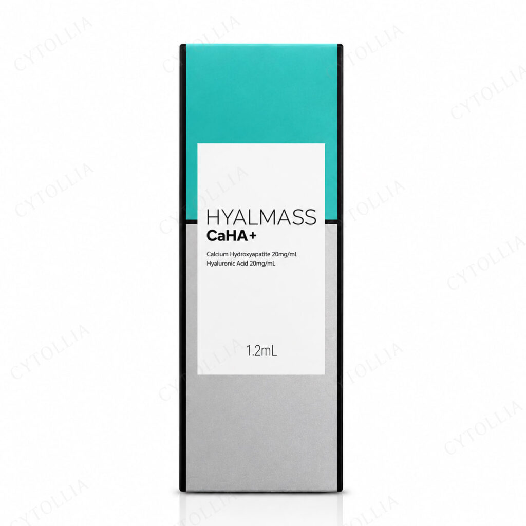 HYALMASS CaHA+ — CaHA + HA Hybrid Biostimulator Filler 1.2mL prefilled syringe packaging front view