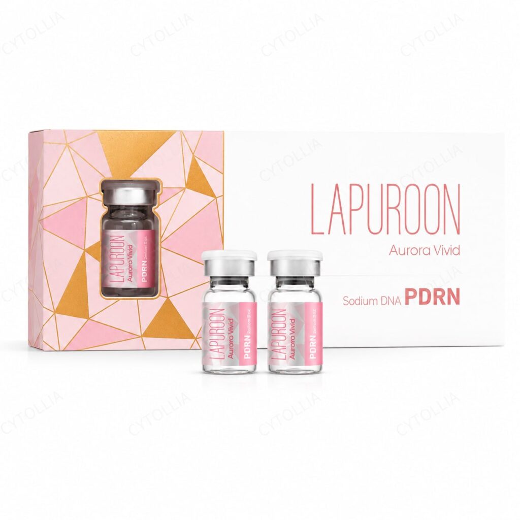 Lapuroon Aurora Vivid PDRN 0.2% gentle skin booster product packaging front view