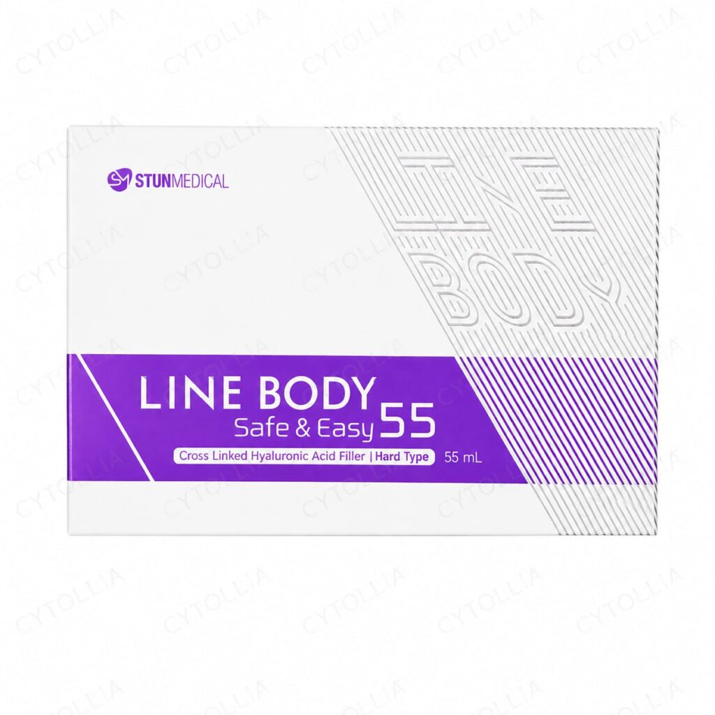 LINE BODY Hard 55cc high-viscosity HA body filler pre-filled syringe product packaging