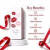 Lip Star box with product benefits infographic