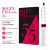 MaxyFill Hard 55cc body filler syringe and box display