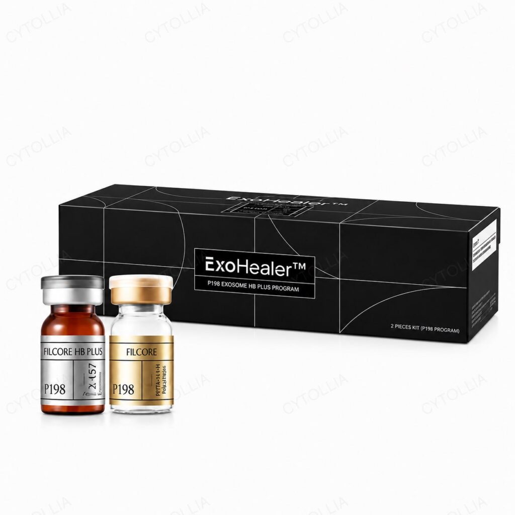 P198 ExoHealer Filcore HB Plus Program box with amber exosome and solvent vials