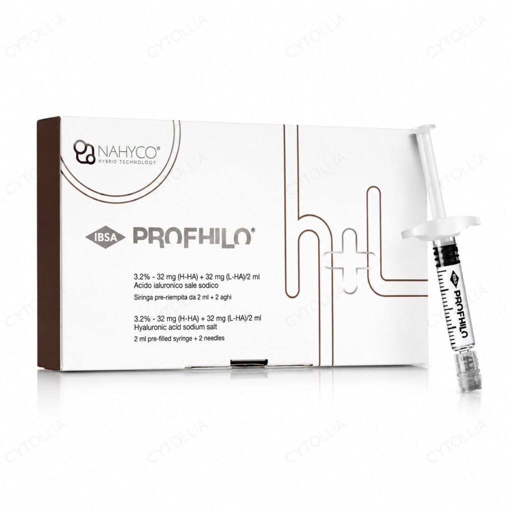 Profhilo Bio-remodelling injectable hybrid HA on white background
