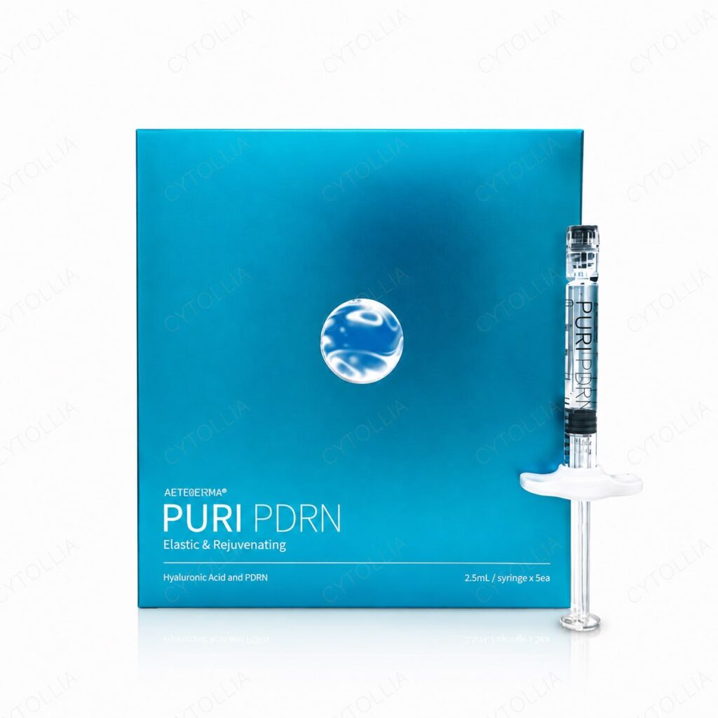 PURI PDRN 2.5mlx5 skin booster box packaging AETERDERM