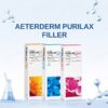 Purilax boxes in three variants with product infographic