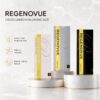 Regenovue boxes in three variants with product feature infographic