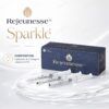 Rejeunesse Sparkle cross-linked HA biorevitalization booster product packaging and syringe display
