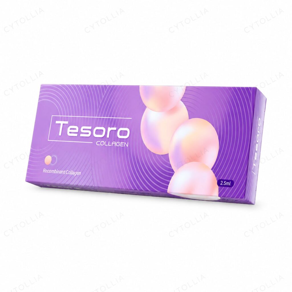 Tesoro Collegan 2.5ml recombinant collagen skin booster product on white background