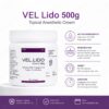 VEL.LIDO Numbing Cream application on skin demonstration