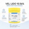 VEL Lido 10.56% cream application on skin demonstration