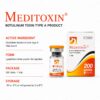 Meditoxin 200U box side specification panel — Hall strain, lyophilized powder, 200 units per vial