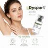 Dysport 500U Botulinum Toxin — box side panel with indications: glabellar lines, cervical dystonia and axillary hyperhidrosis