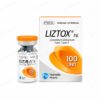 Liztox 100U box front packaging — botulinum toxin type A, 100 units per vial