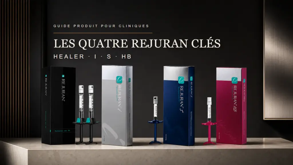 Rejuran Healer, I, S et HB pour choisir les rôles du menu clinique