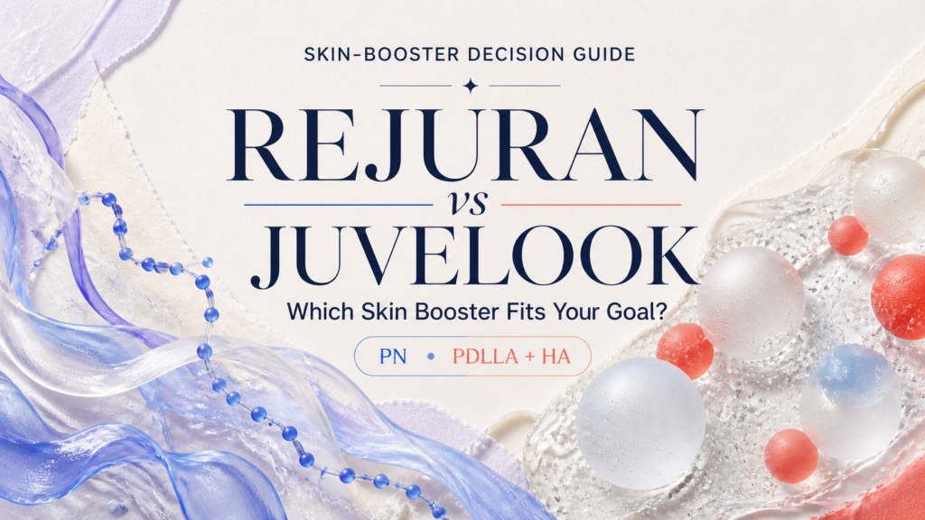 Rejuran vs Juvelook: which skin booster fits your goal? PN versus PDLLA plus HA editorial comparison
