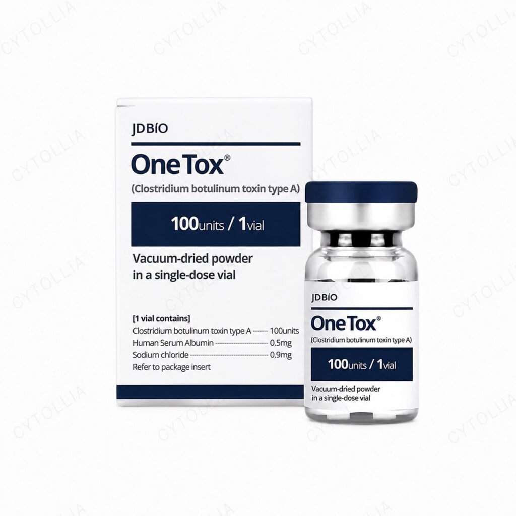 Onetox 100U botulinum toxin type A — product packaging, 100 units single-dose vial box