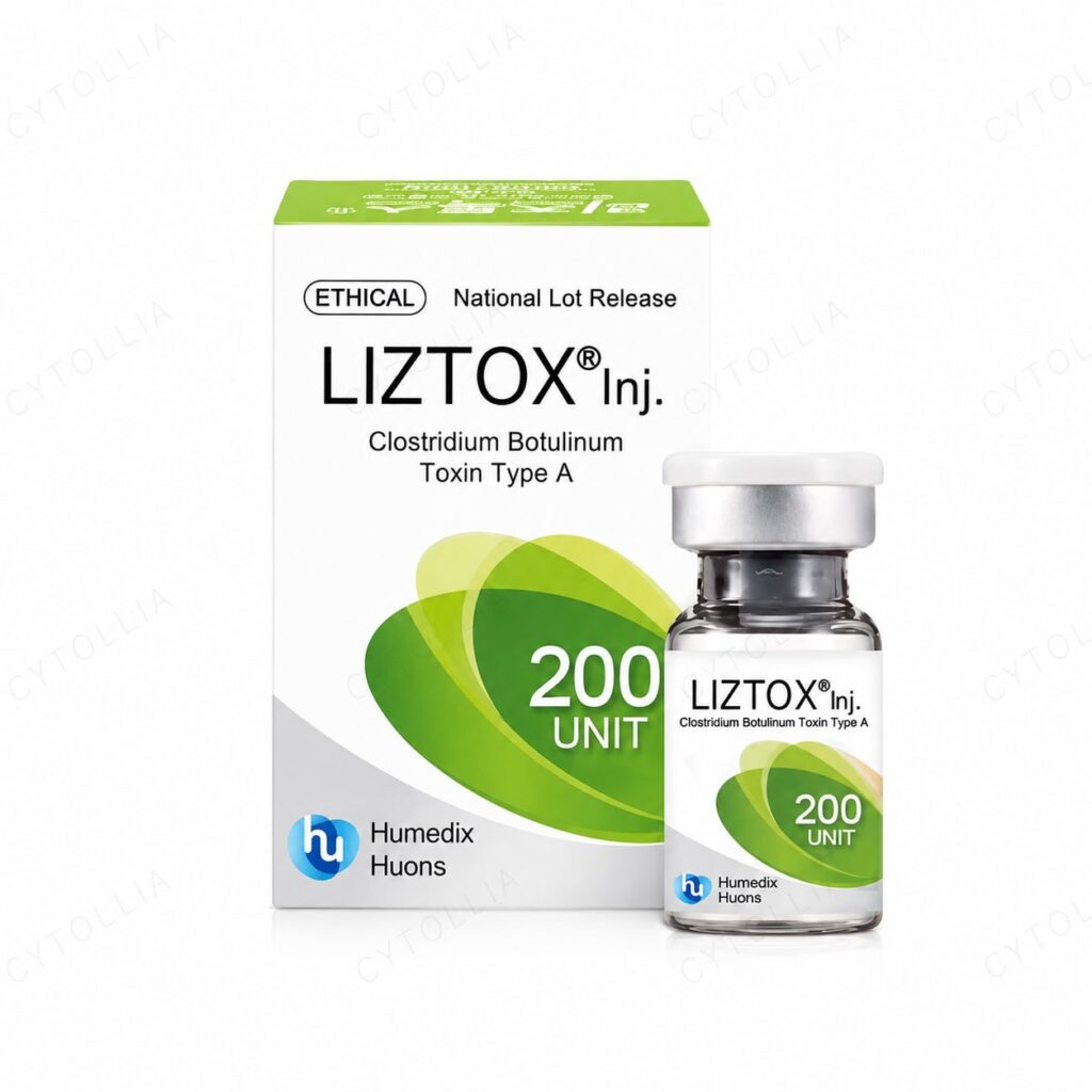 Liztox 200U botulinum toxin type A — product packaging, 200 units vial box