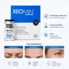 Xeomin 100 units box side panel with 150 kDa complexing-protein-free neurotoxin and indications