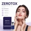Zerotox 100 Units box panel with top indications for glabellar forehead and crow feet treatment