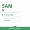 5-Amino-1MQ 5 mg research vials — 5AM 5 mg per vial, 5-Amino-1MQ, 10 vial pack