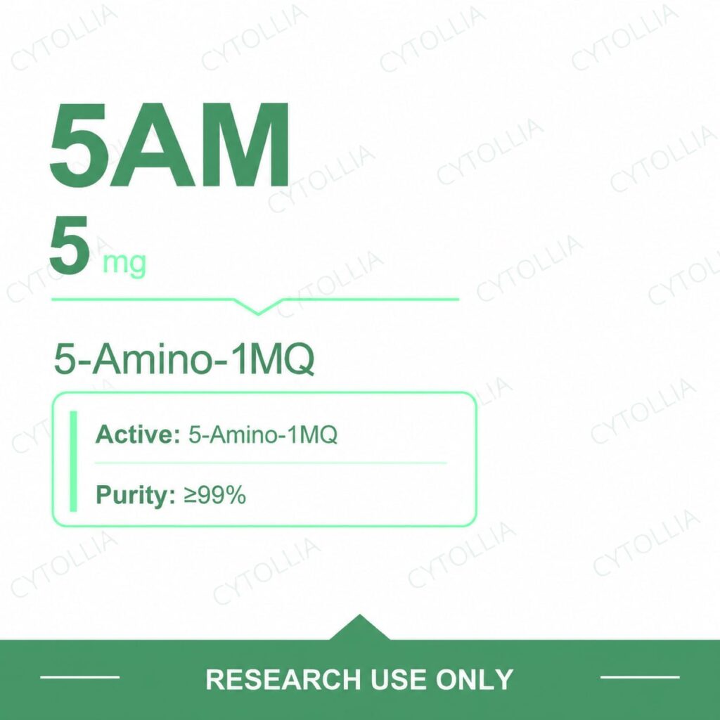 5-Amino-1MQ 5 mg research vials — 5AM 5 mg per vial, 5-Amino-1MQ, 10 vial pack