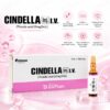 Cindella Inj. I.V. — benefits and application chart: skin rejuvenation and elasticity, skin wrinkles and fine lines, enlarged pores and rough texture, and post-procedure/post-surgery recovery