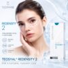 Teosyal Redensity 2 periocular treatment visual — under-eye tear trough area, hyaluronic acid with lidocaine for a natural radiant look