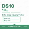 DSIP 10 mg research vials — DS10 10 mg per vial, Delta Sleep-Inducing Peptide, 10 vial pack