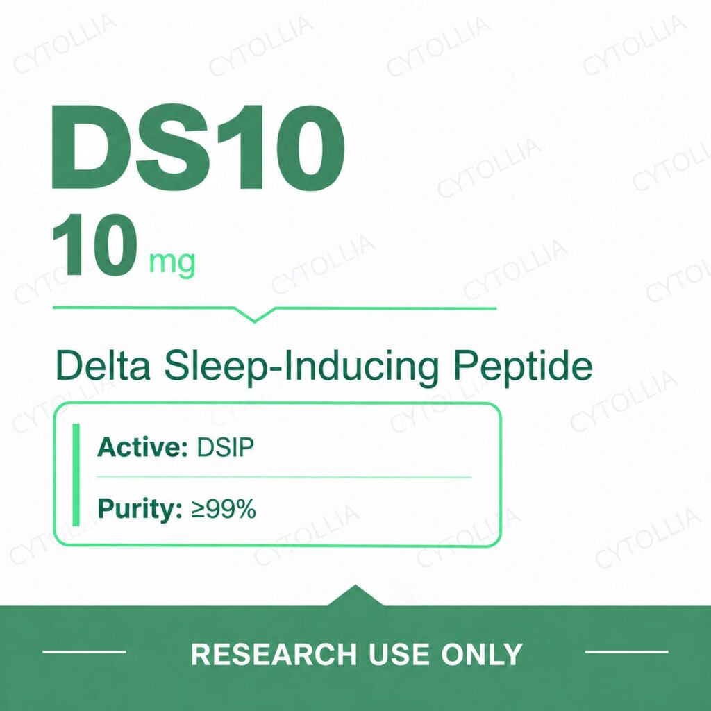 DSIP 10 mg research vials — DS10 10 mg per vial, Delta Sleep-Inducing Peptide, 10 vial pack