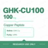 GHK-Cu 100 mg — copper peptide, purity ≥99%, research use only