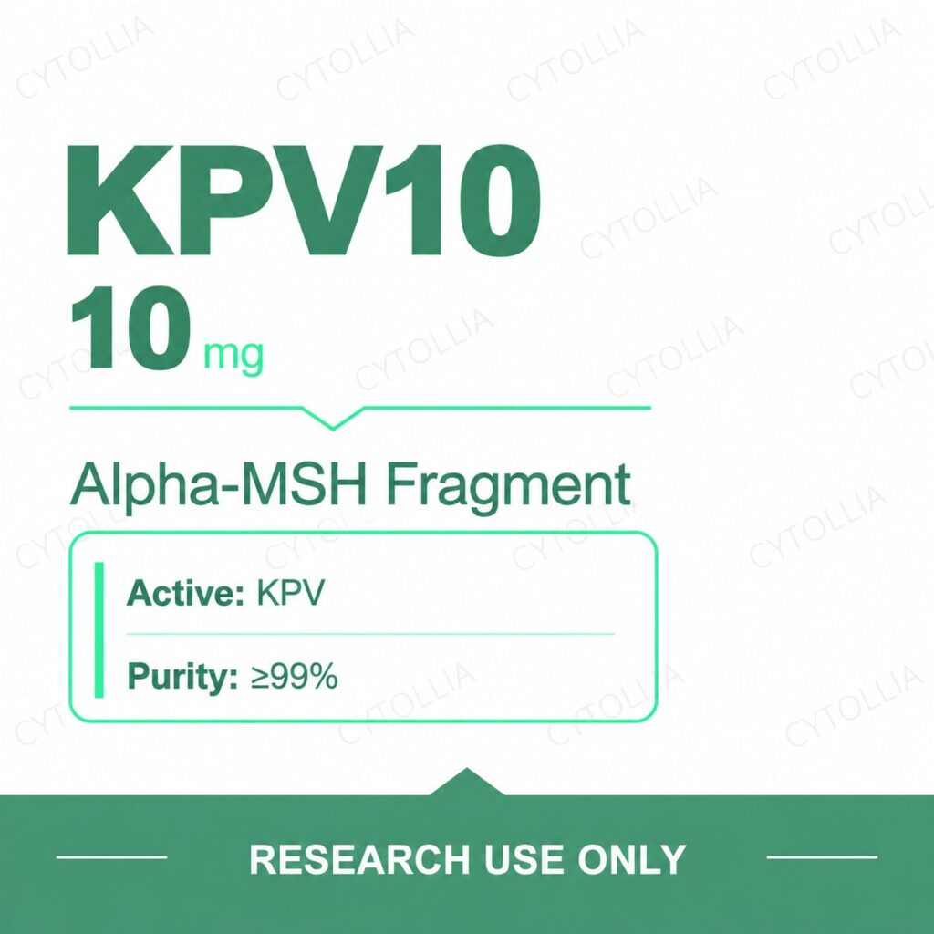 KPV 10 mg research vials — KPV10 10 mg, alpha-MSH fragment tripeptide, 10 vial pack
