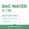 BAC WATER 10 Vials — bacteriostatic water 3mL / 10mL research use only