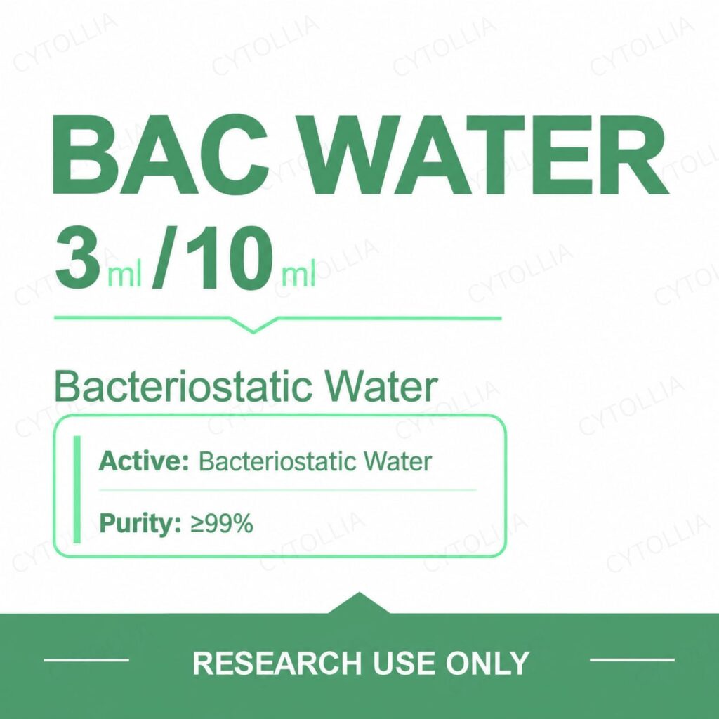 BAC WATER 10 Vials — bacteriostatic water 3mL / 10mL research use only