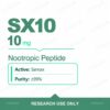 Semax 10 mg research vials — SX10 10 mg, nootropic peptide heptapeptide, 10 vial pack