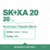 SK + XA 20 mg research vials — 20 mg, Selank + Semax nootropic peptide blend, 10 vial pack