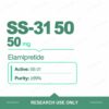SS-31 50 mg research vials — SS-31 50 Elamipretide, synthetic tetrapeptide, 10 vial pack